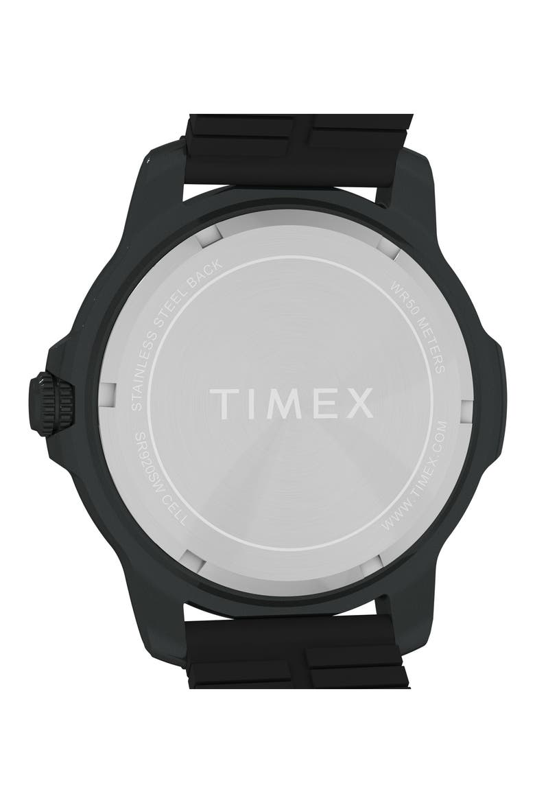 Expedition Timberline Silicone Strap Watch, 42mm, Alternate, color, BLACK