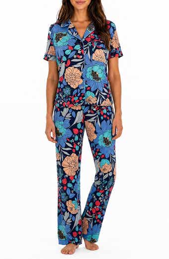 Floral Notch Collar Pajama Set
