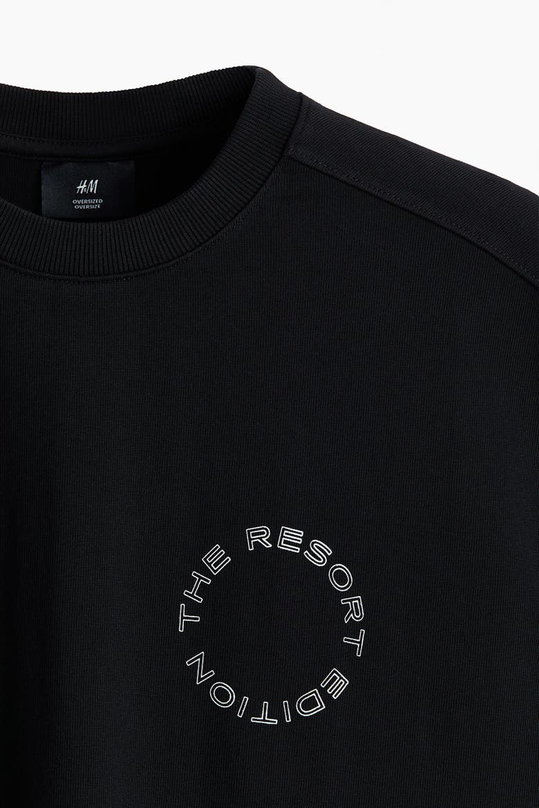 Oversized-fit Boxy T-shirt, Alternate, color, Black/The Resort Edition