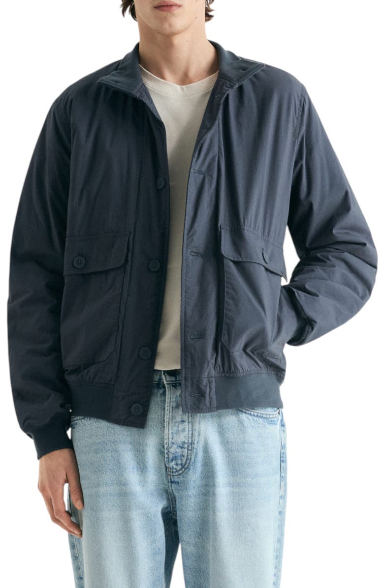 Scalpers Button-Down Jacket Pockets, Main, color, Darknavy