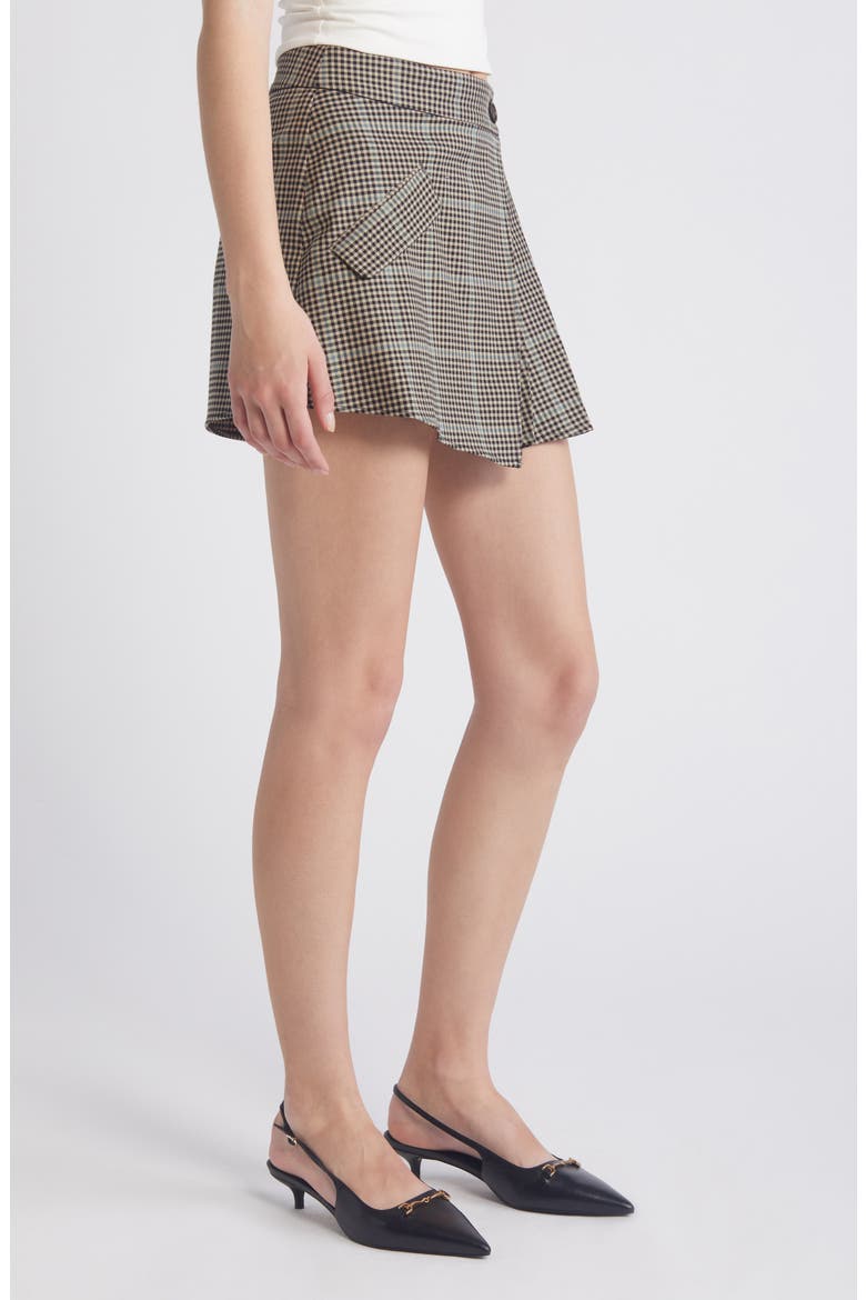 Adriana Check Miniskirt, Alternate, color, TEAL MULTI CHECK