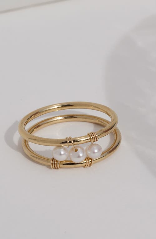 Kozakh Elana Cultured Pearl Ring In Gold