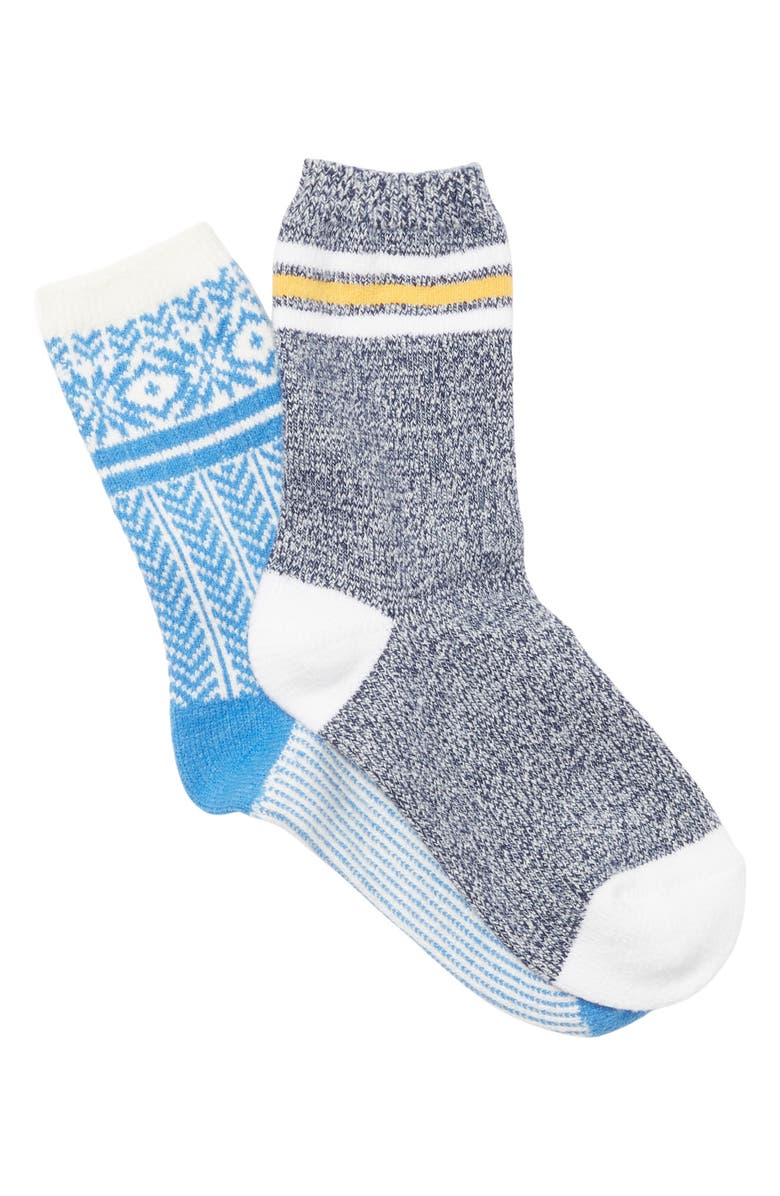 Abound Fair Isle Print Crew Socks - Pack of 2, Main, color,