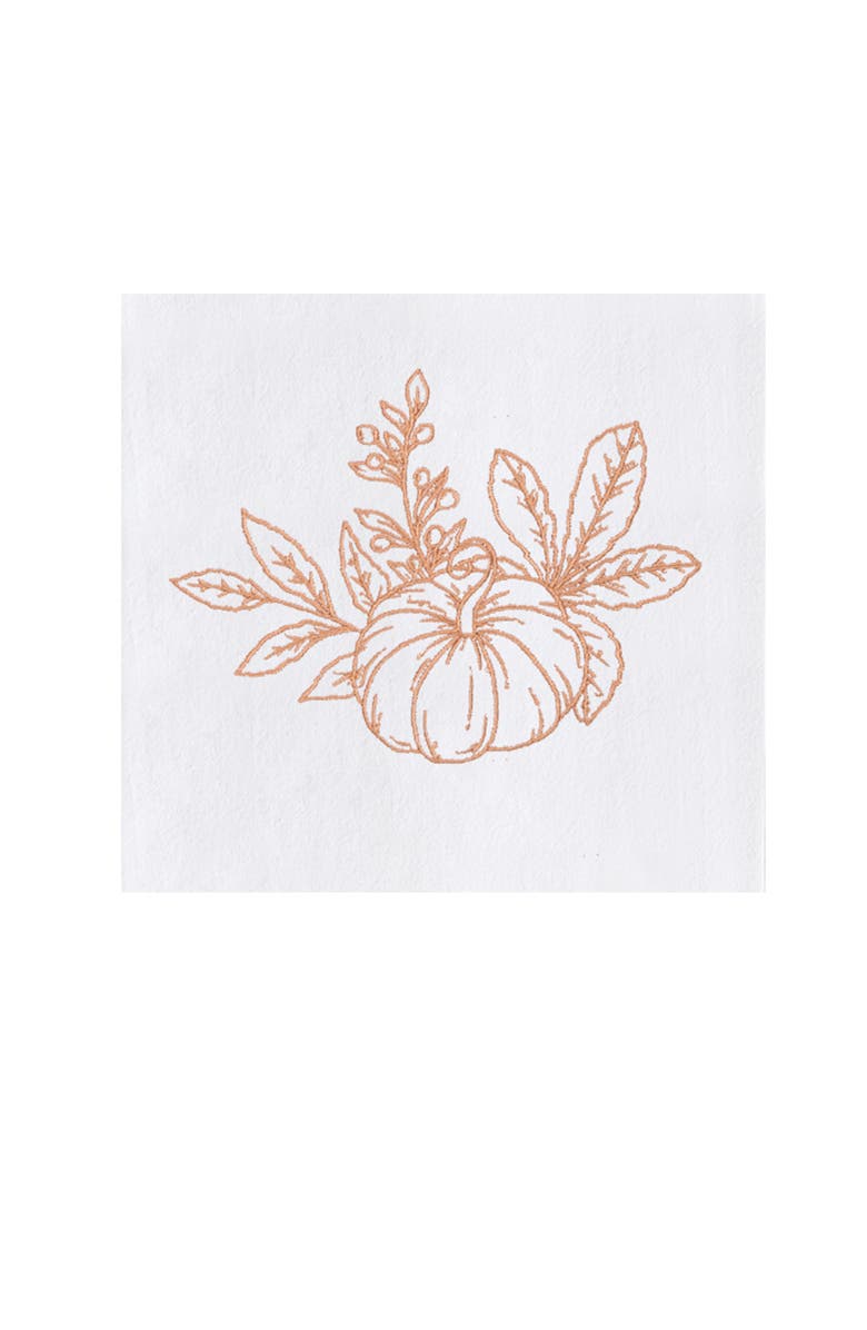 C&F Home Autumn Fields Pumpkin Embroidered 100% Cotton Flour Sack Dishtowel, Alternate, color, Orange
