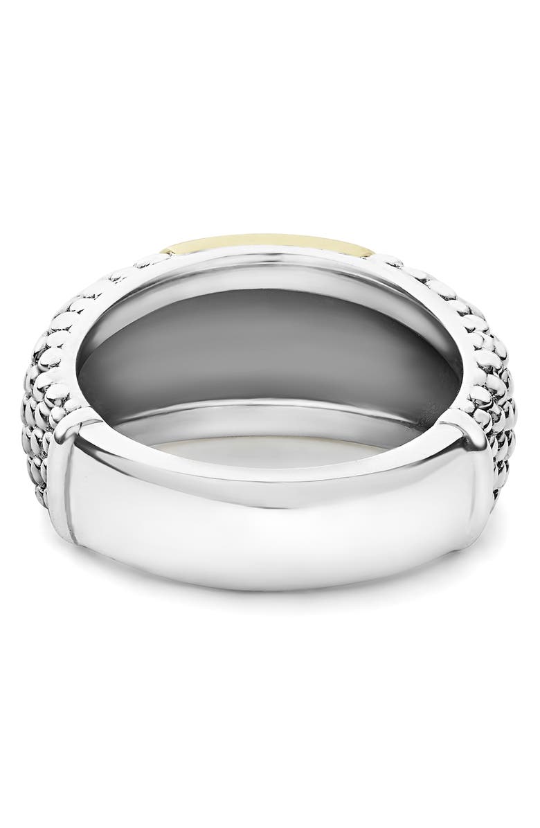 LAGOS Signature Caviar High Bar Ring, Alternate, color, Silver/ Gold