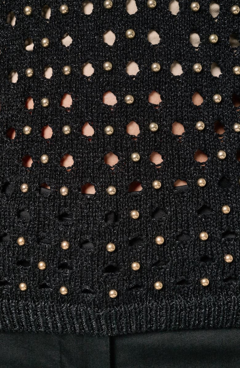Donna Karan New York Hotfix Cotton Blend Sweater Vest, Alternate, color,