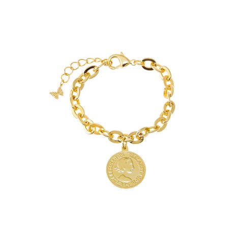Vintage Coin Box Link Chain Bracelet