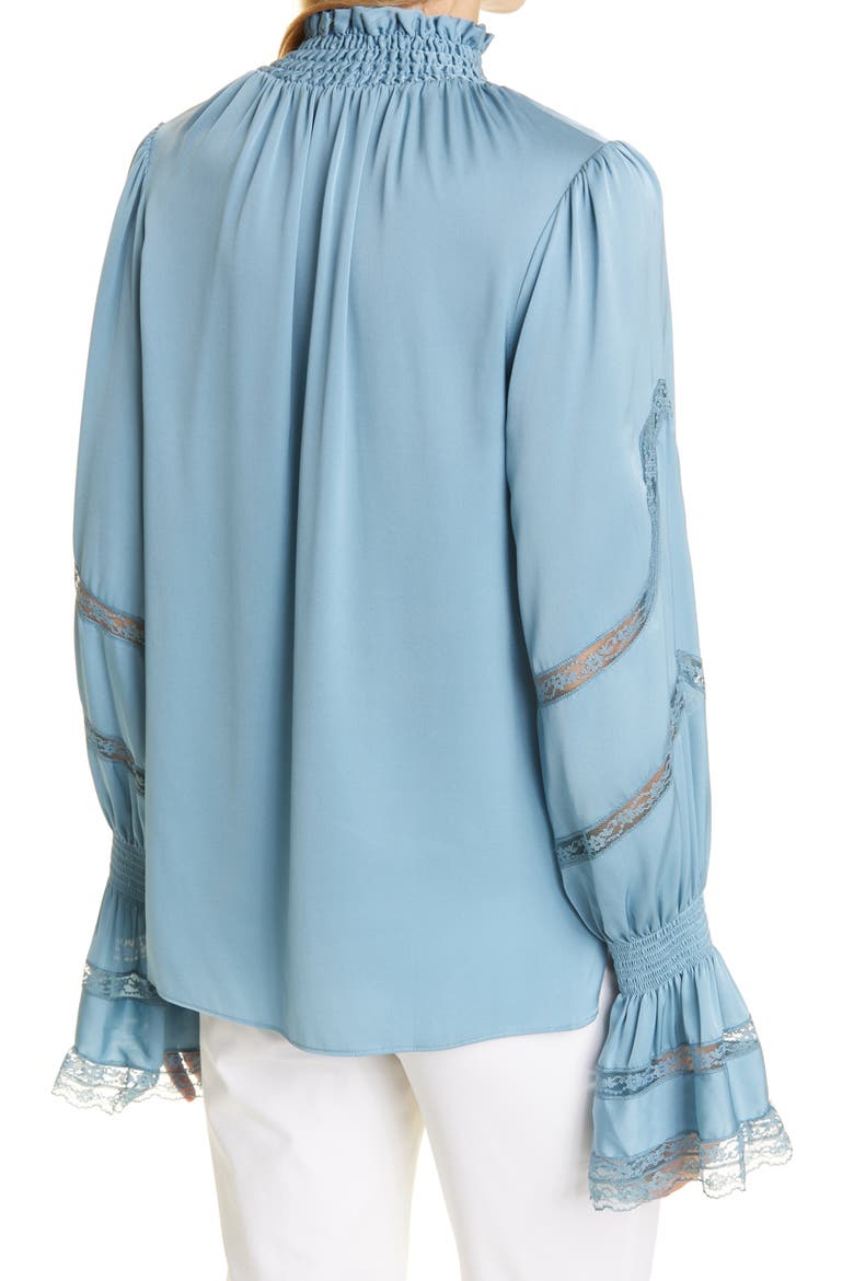 Elsie Stretch Silk Blouse, Alternate, color, DUSTY SKY