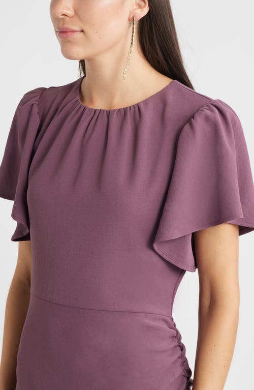 Chelsea28 Asymmetric Crepe Maxi Dress In Purple