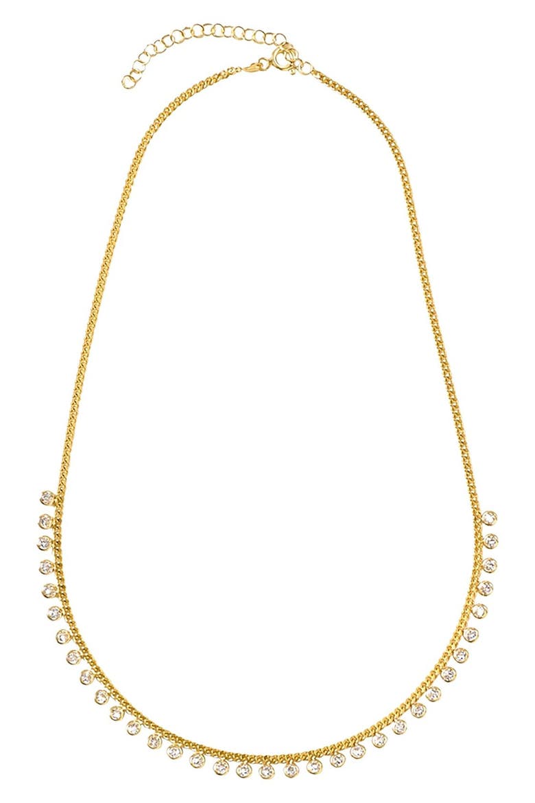CZ Fringe Necklace, Alternate, color, GOLD