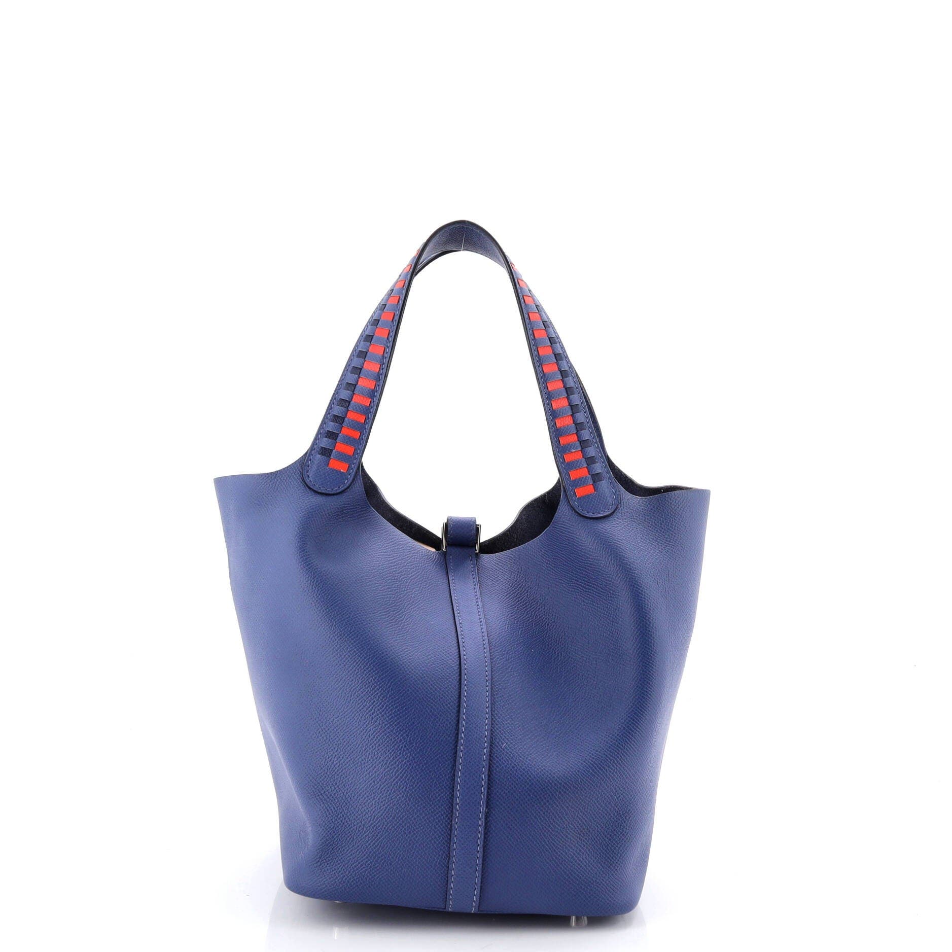 Picotin Lock Bag Tressage Epsom MM, Alternate, color, Blue