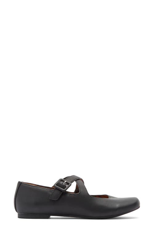 Korks Paige Crossover Mary Jane Flat In Black