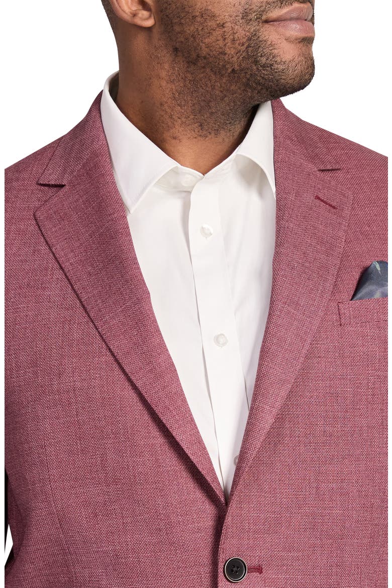 Blake Regular Fit Red Slub Stretch Sport Coat, Alternate, color, RASPBERRY