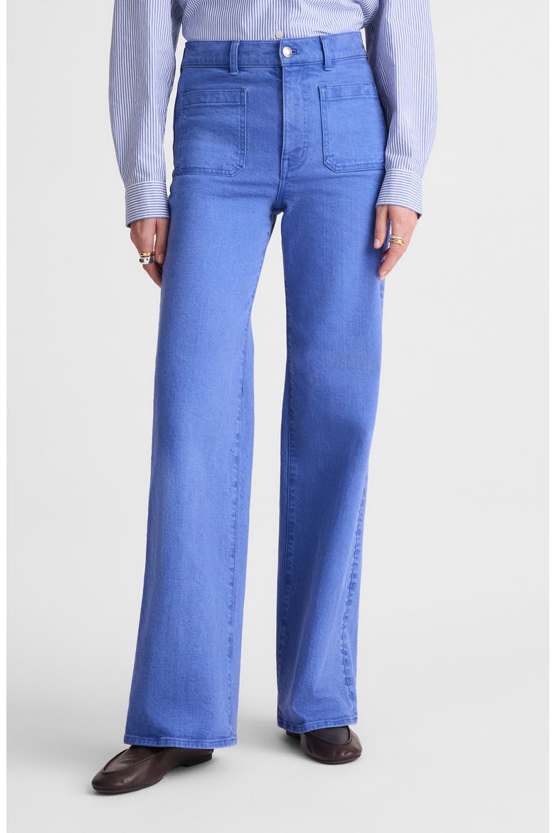 The Emmy Patch Pocket Wide Leg Pants, Main, color, FRENCH BLUE