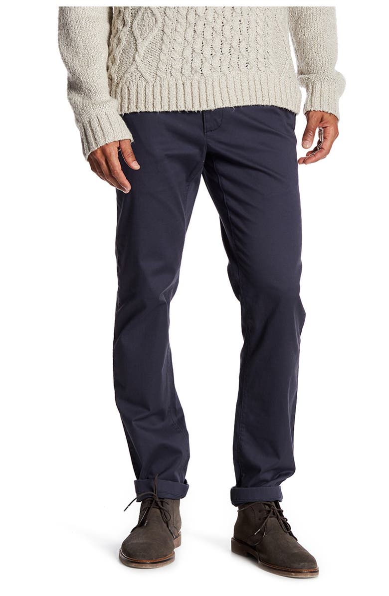 14th & Union The Wallin Stretch Twill Trim Fit Chino Pants - 30-34" Inseam, Main, color, Navy India Ink