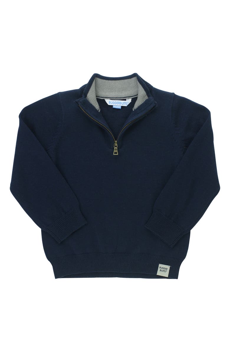 RuggedButts Quarter Zip Sweater & Plaid Shirt Set, Alternate, color,