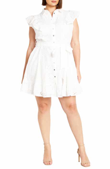 Casey Eyelet Cotton Shirtdress