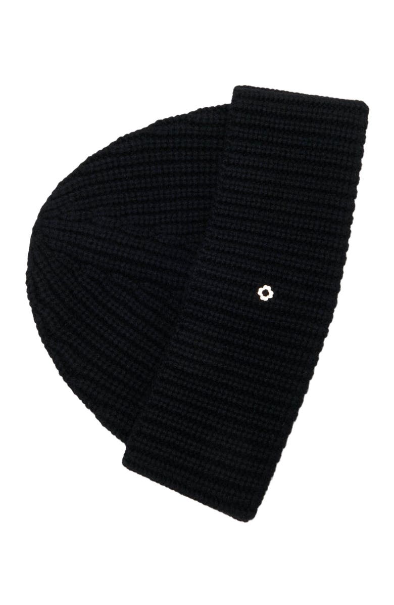 maje Wool and cashmere beanie, Alternate, color, Black