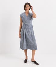 Pact Cotton Jersey V-Neck Twist Dress Made with Organic Cotton