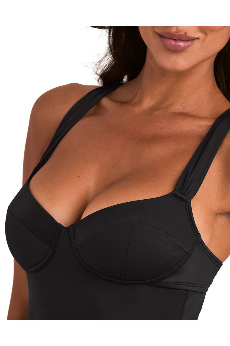 Cariba Swimwear One Piece Swimsuit, Alternate, color, Black
