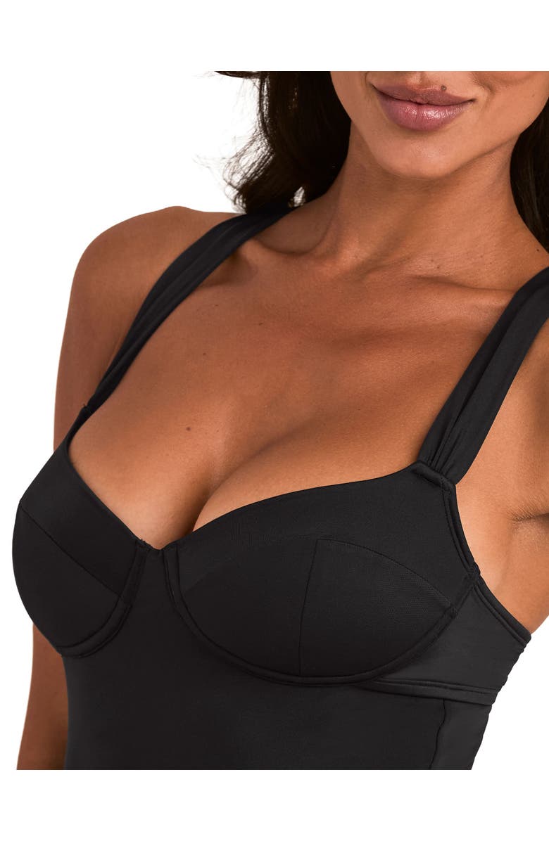 Adore Me Cariba Swimwear One Piece Swimsuit, Alternate, color, Black