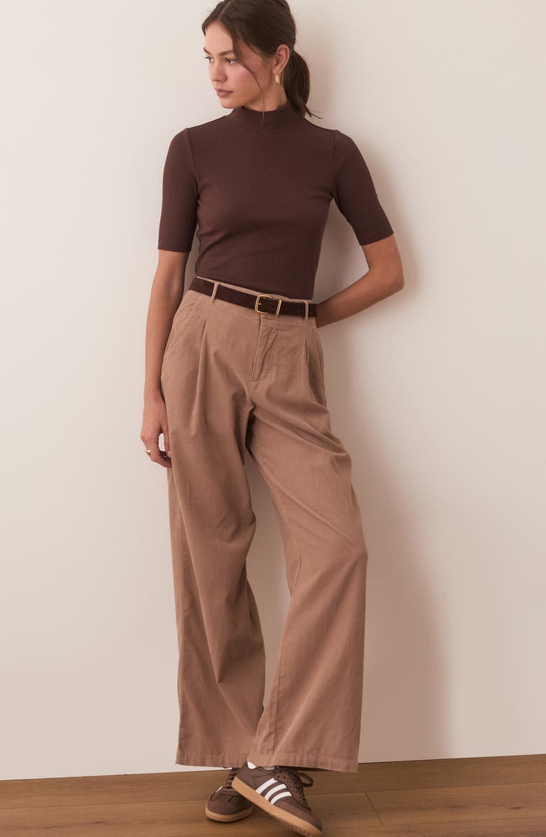 Marine Layer Lexi Mock Neck Rib Top, Alternate, color, 