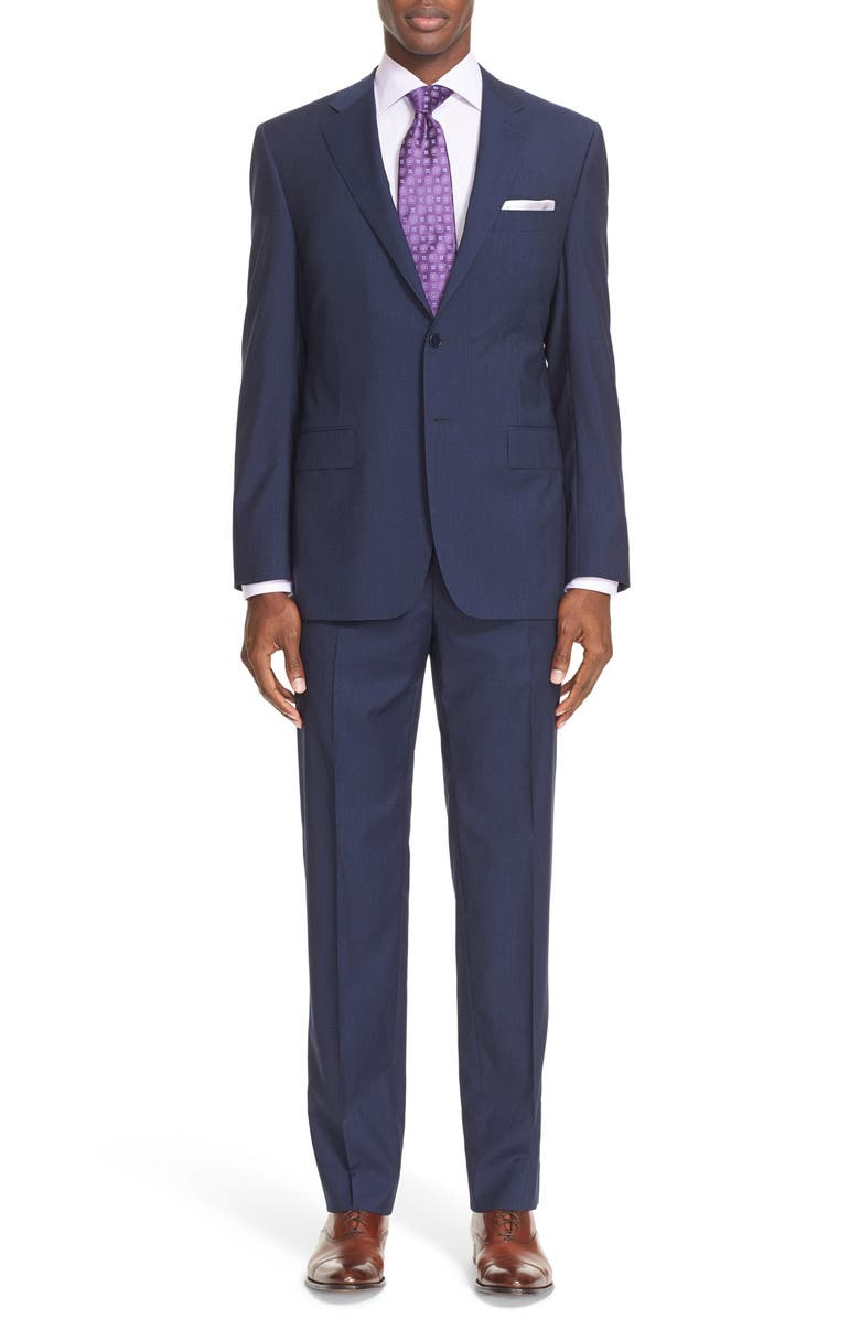 Canali '13000' Classic Fit Stripe Wool Suit, Main, color,