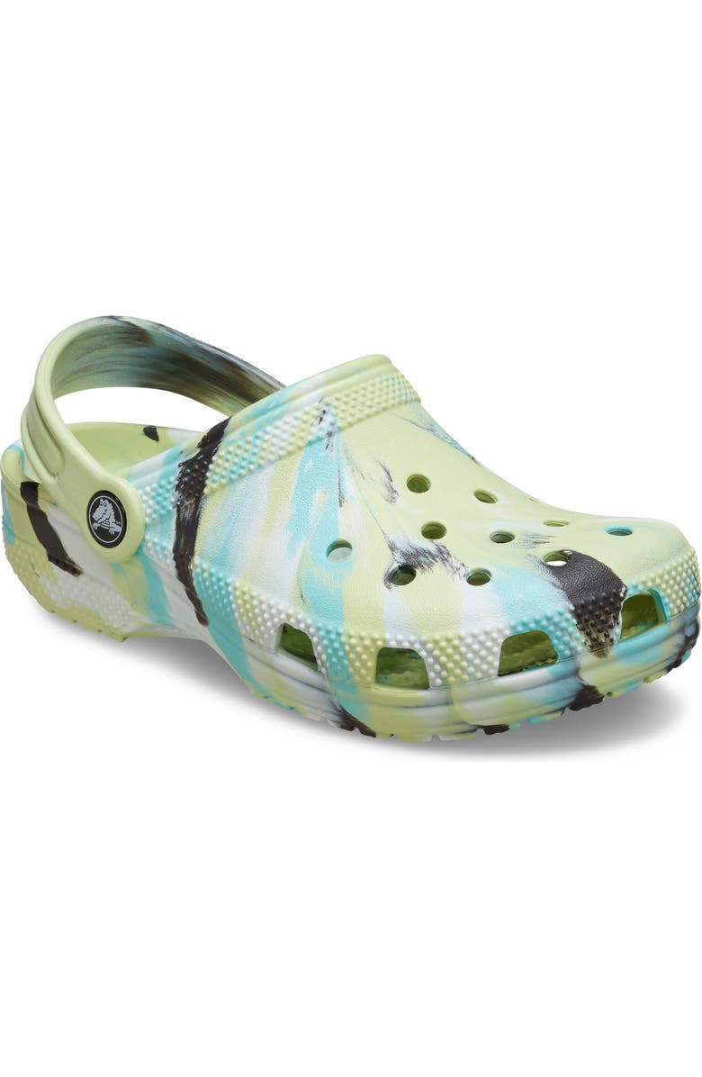 CROCS Kids' Classic Marbled Clog, Main, color, Frothy Green/Multi