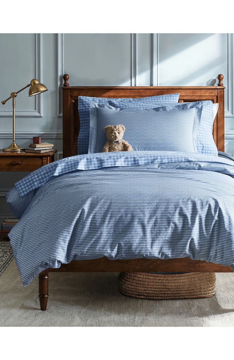 Petite Plume La Mer Duvet Cover & Pillow Shams Set, Alternate, color, Blue