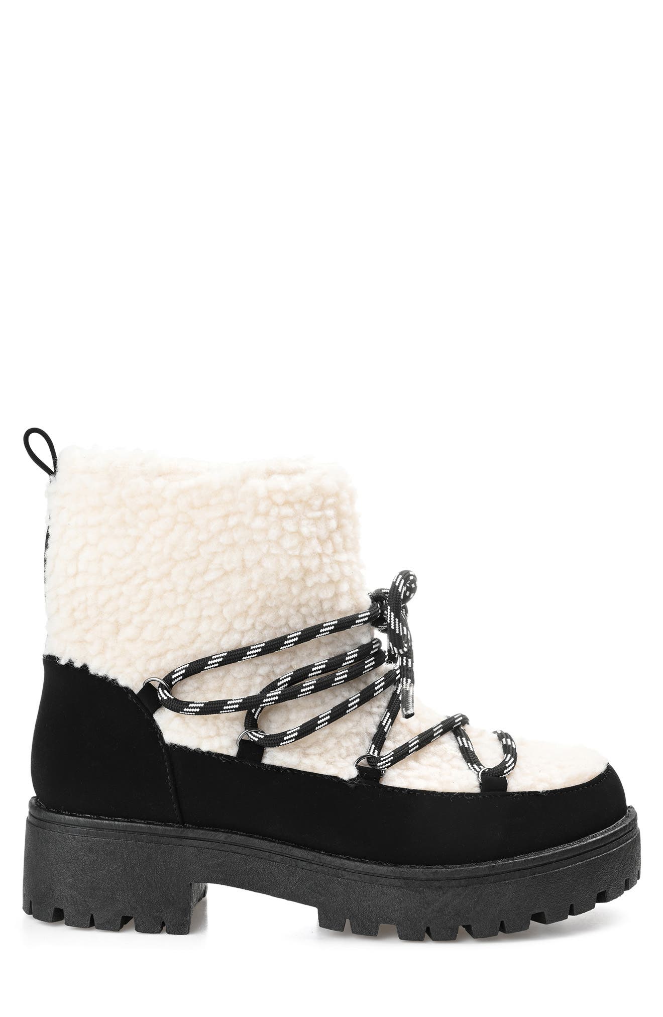 Journee Collection Roylynn Faux Shearling Lug Sole Boot, Alternate, color, 