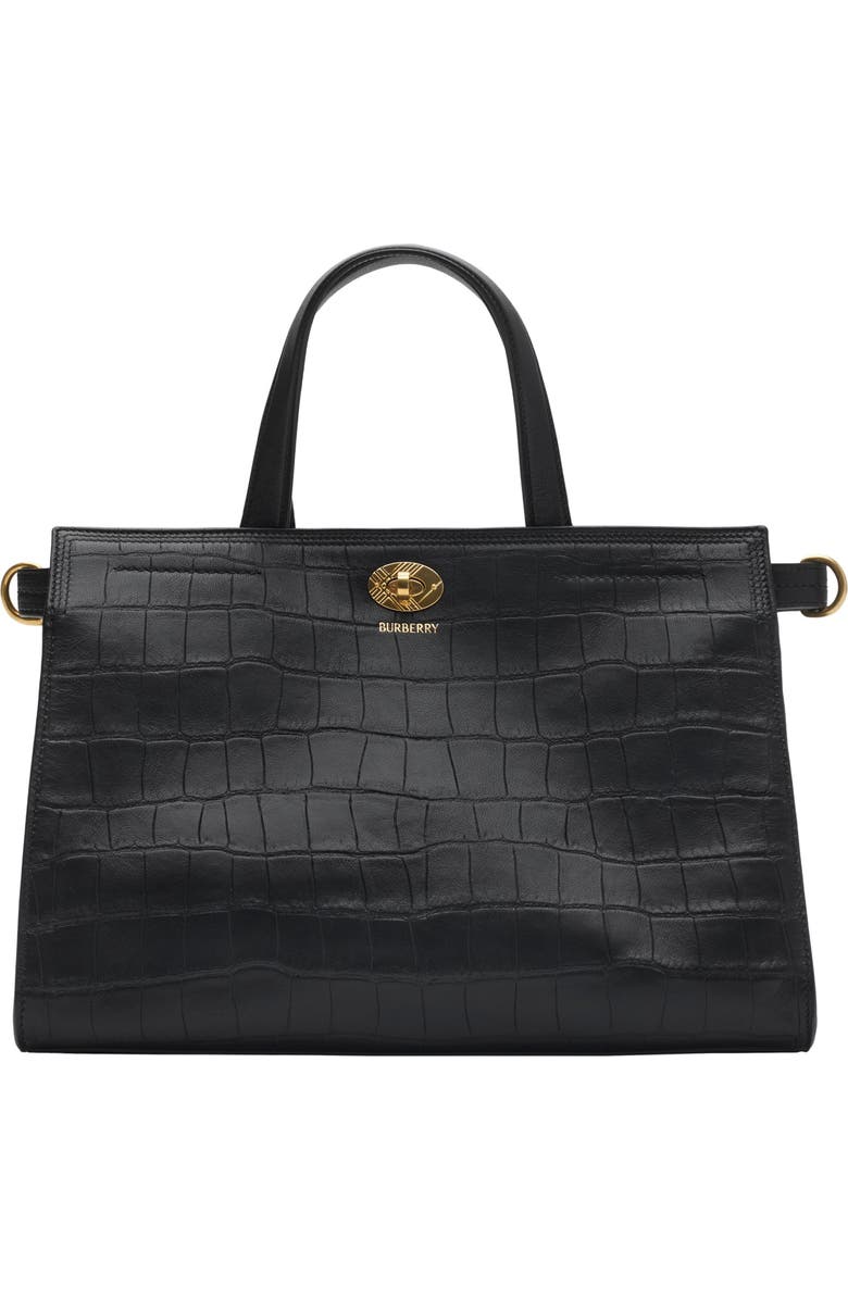 Burberry Small Cotswolds Tote, Main, color, Black
