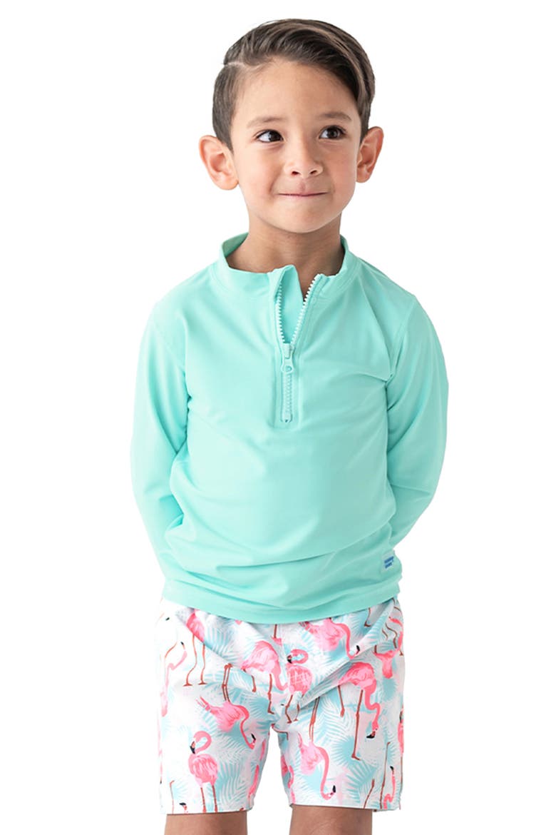 Kids' Long Sleeve Rashguard, Alternate, color, BLUE