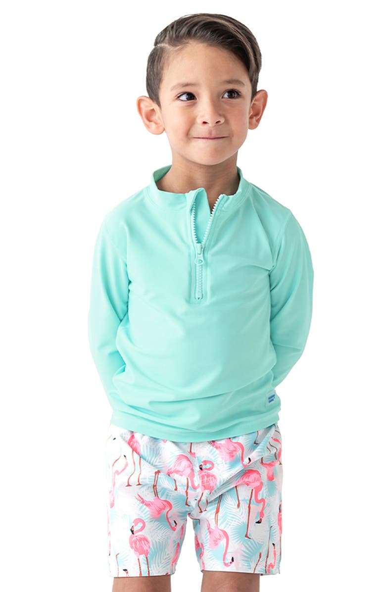 RuggedButts Kids' Long Sleeve Rashguard, Alternate, color, Blue