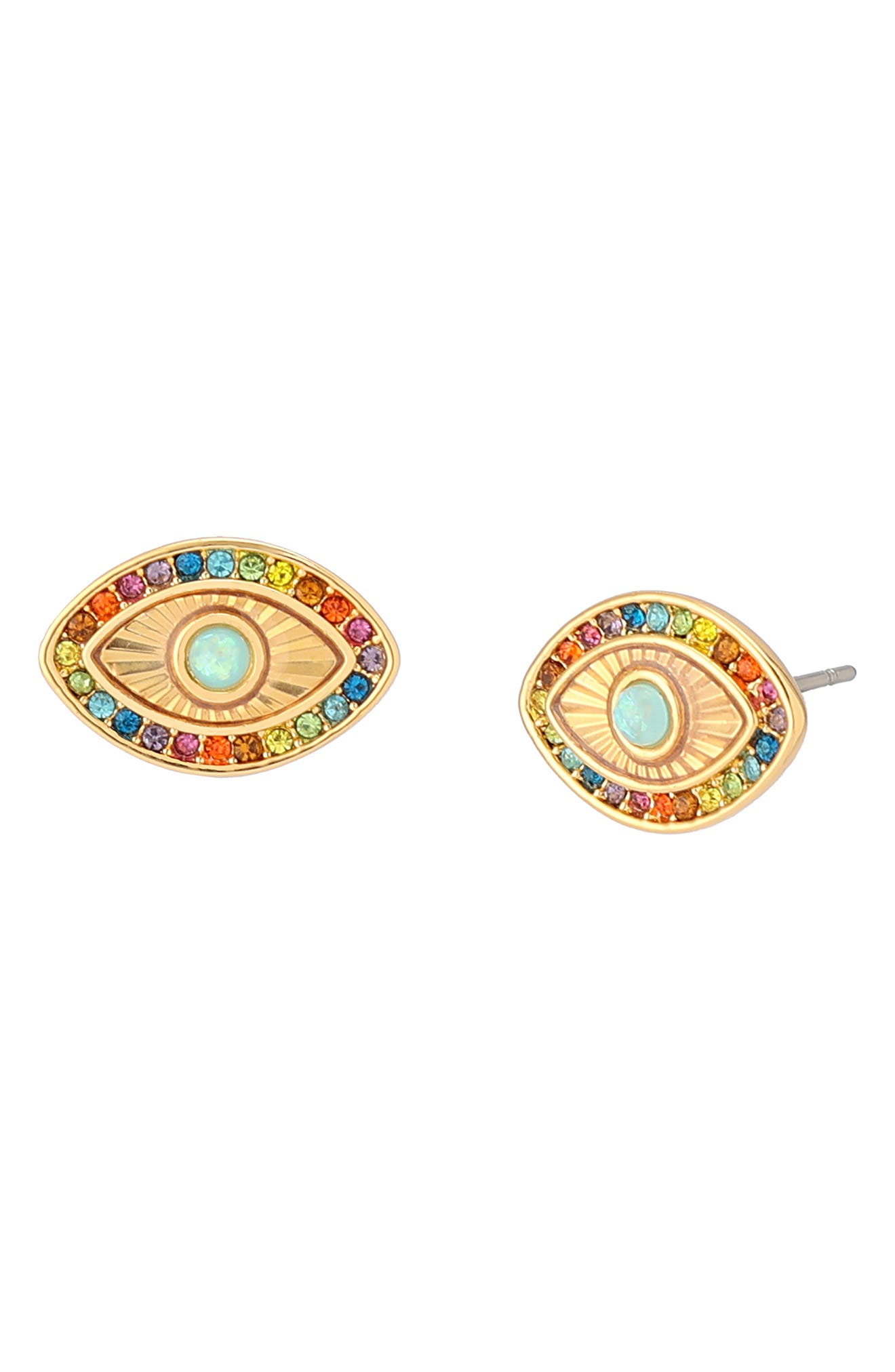 Kurt Geiger London Rainbow Evil Eye Stud Earrings
