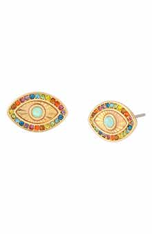 Kurt Geiger London Rainbow Evil Eye Stud Earrings
