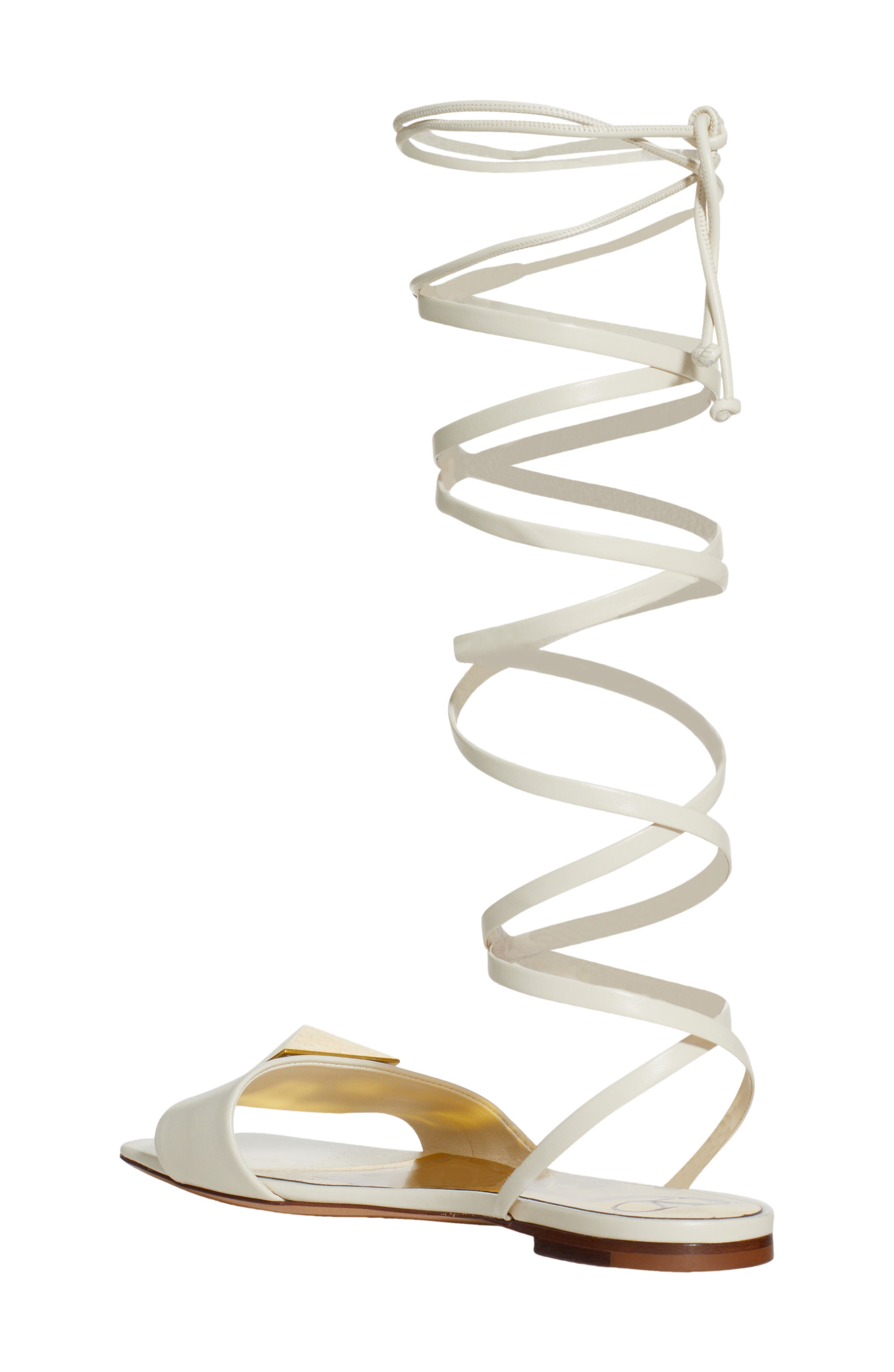 Valentino Garavani Roman Stud Wrap Sandal, Alternate, color, 