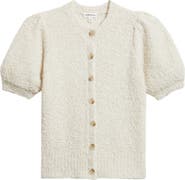 Nordstrom Puff Sleeve Textured Cardigan