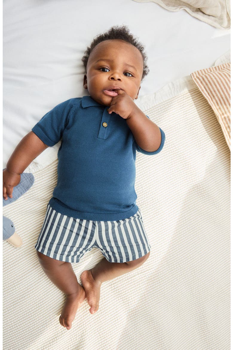 Polo & Shorts Set, Alternate, color, BLUE