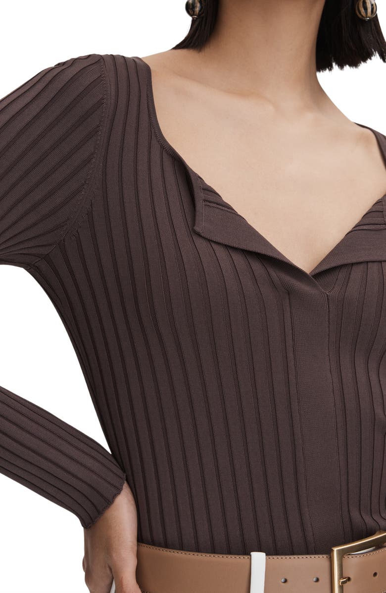 Reiss Monica Rib Split Neck Top, Alternate, color,