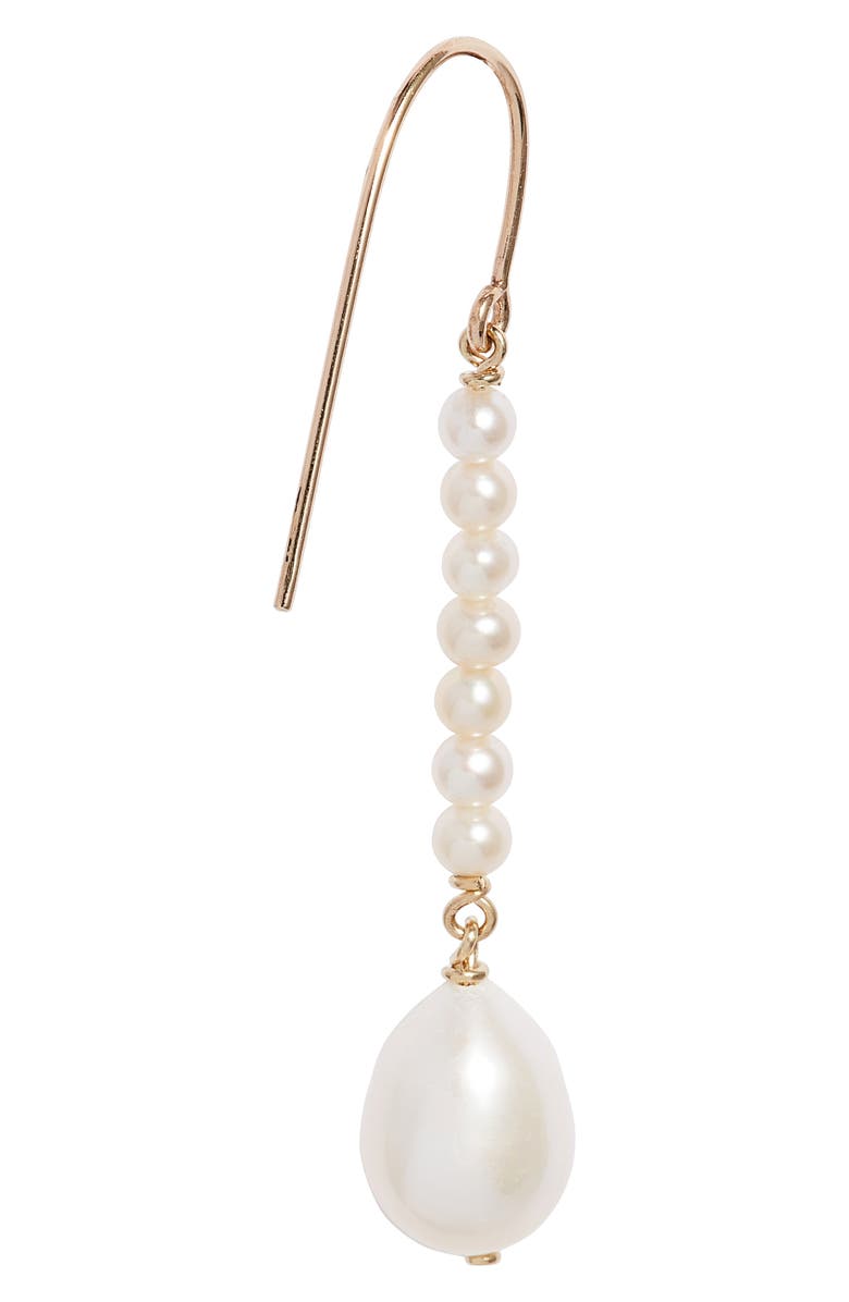 Poppy Finch Cultured Pearl Linear Drop Earrings, Alternate, color, 