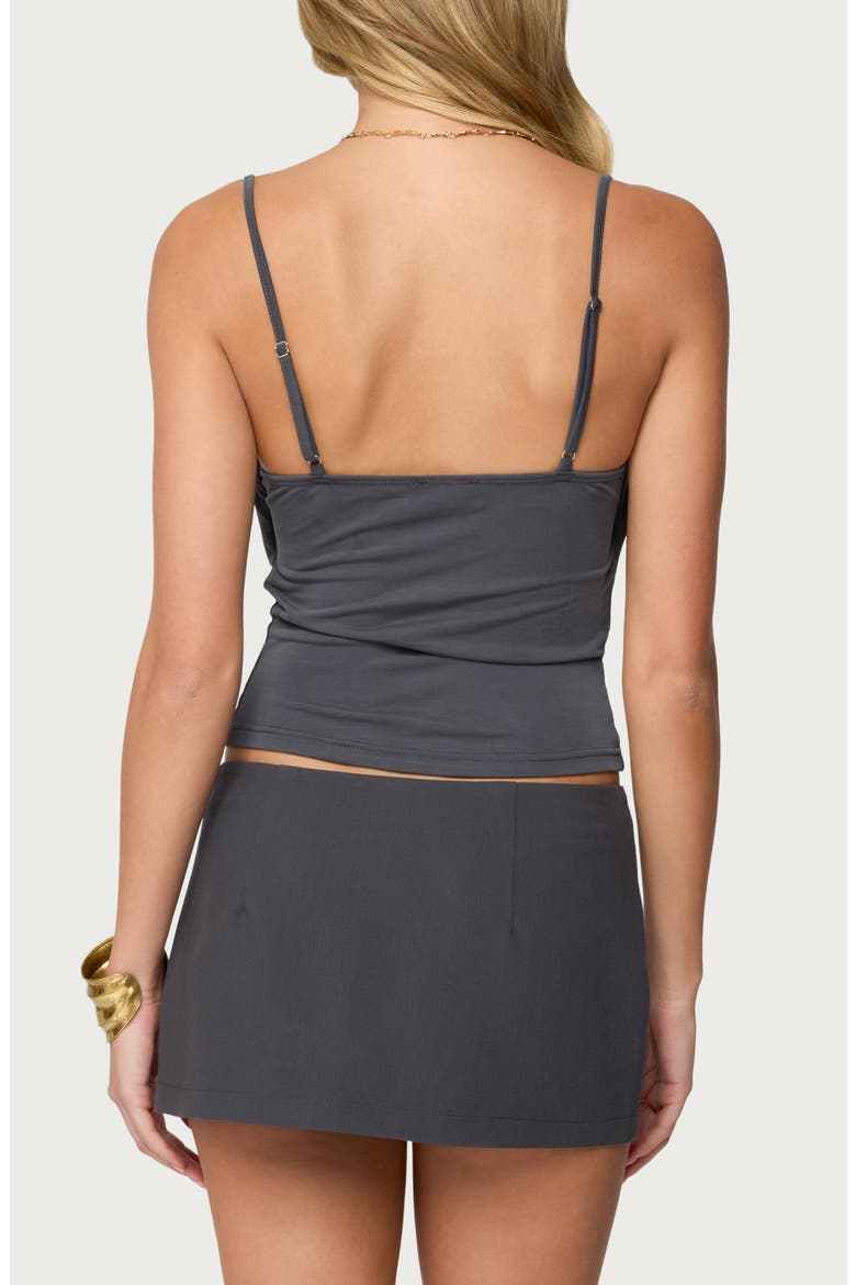 Layered Cowl Neck Camisole, Alternate, color, GRAY