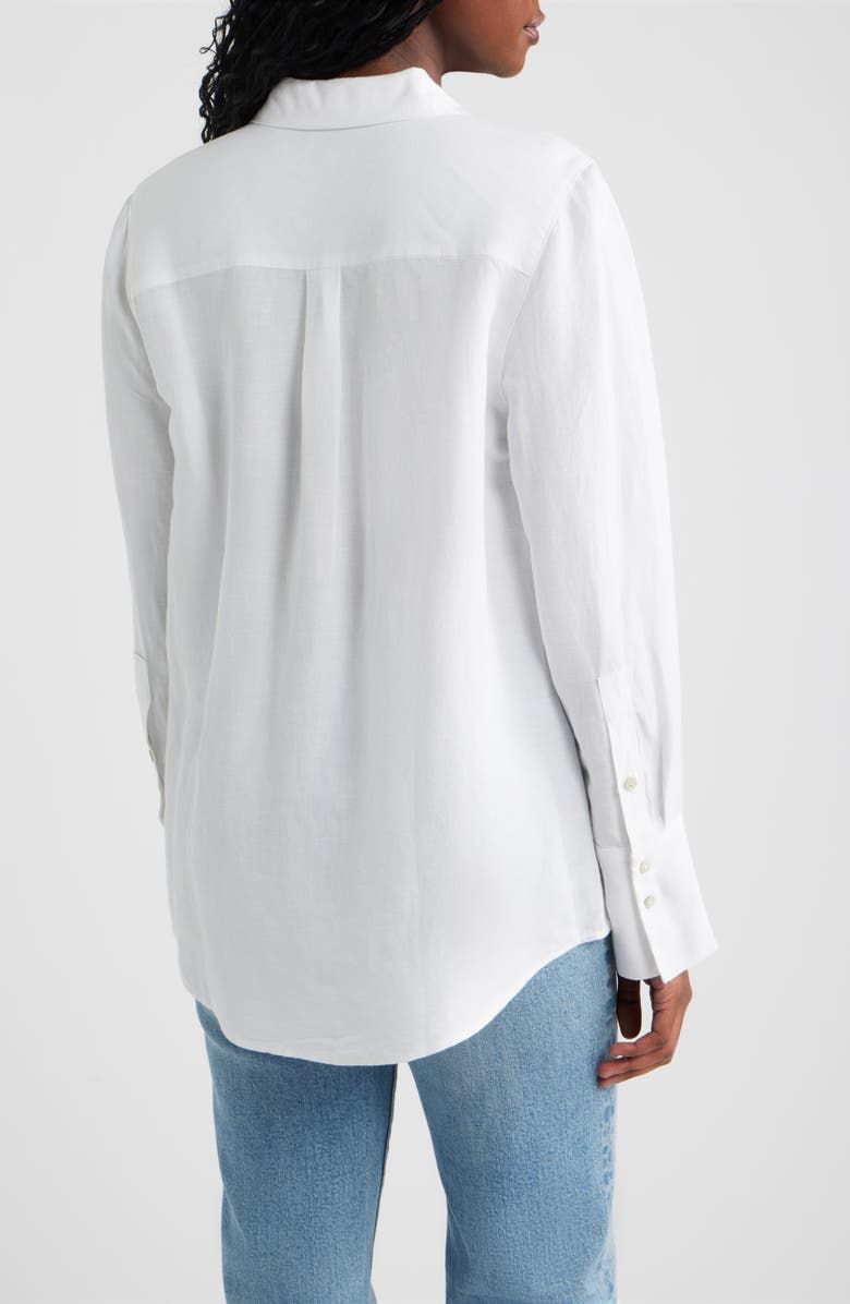 Rails Knox Linen Blend Button-Up Shirt, Alternate, color, White