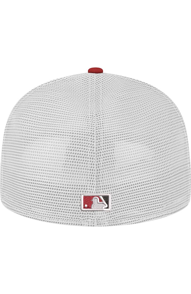 New Era Men's New Era Red Arizona Diamondbacks Team Color 59FIFTY Trucker Fitted Hat, Alternate, color, 