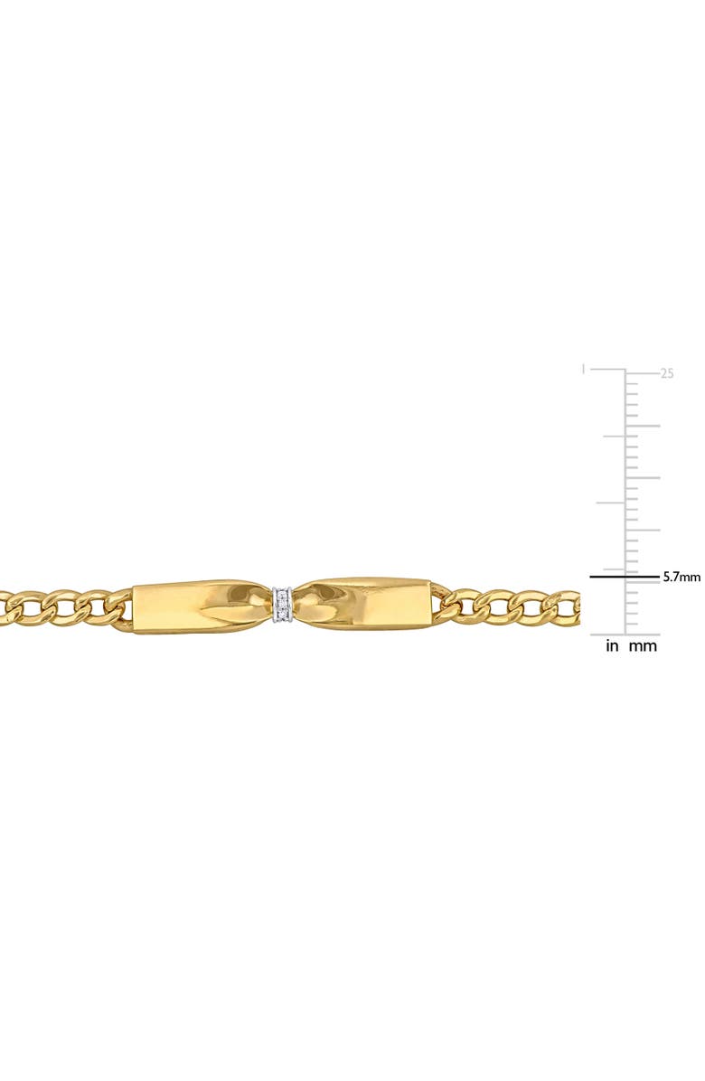 Julianna B. Diamond Accent Bow Bangle 14k Gold, Alternate, color, Yellow Gold
