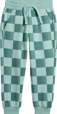 MILES THE LABEL Kids' Checkerboard Stretch Cotton Sweatpants
