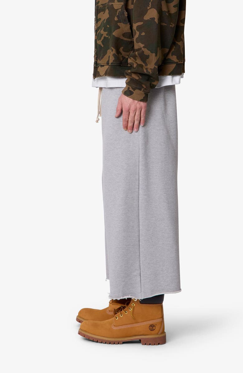 mnml Baggy Terry Long Sweat Shorts, Alternate, color, Heather Grey