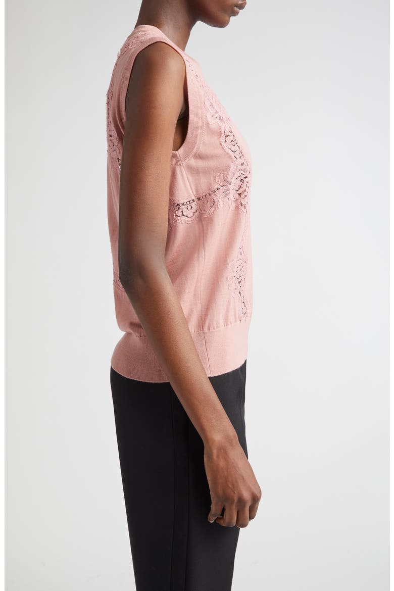 Lace Trim Sweater Tank, Alternate, color, ROSA POLVERE SCURO