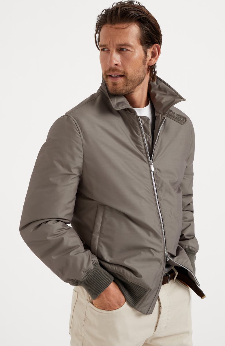 Brunello Cucinelli Bomber jacket with padding, Alternate, color, 