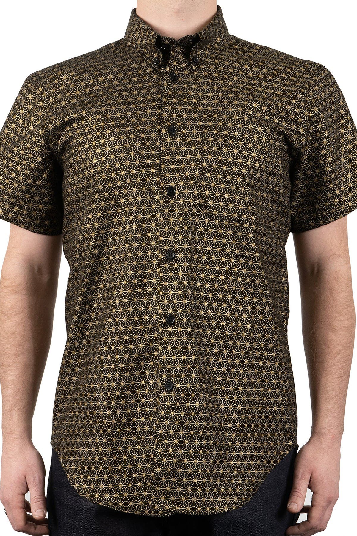 Naked & Famous Denim Japanese Golden Kimono Short Sleeve Shirt (Men ...