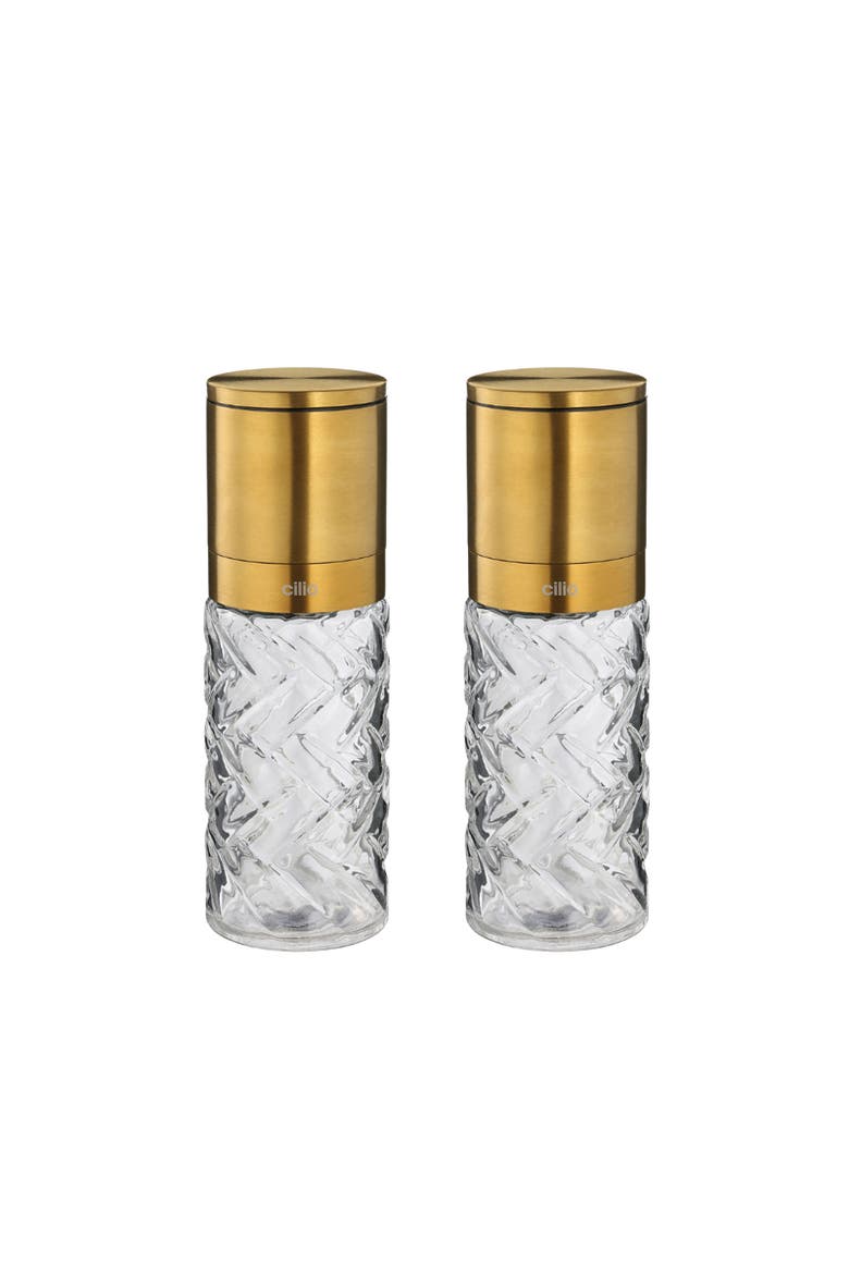 Cristallo Salt or Pepper Mill 2 Piece Set, Main, color, Gold